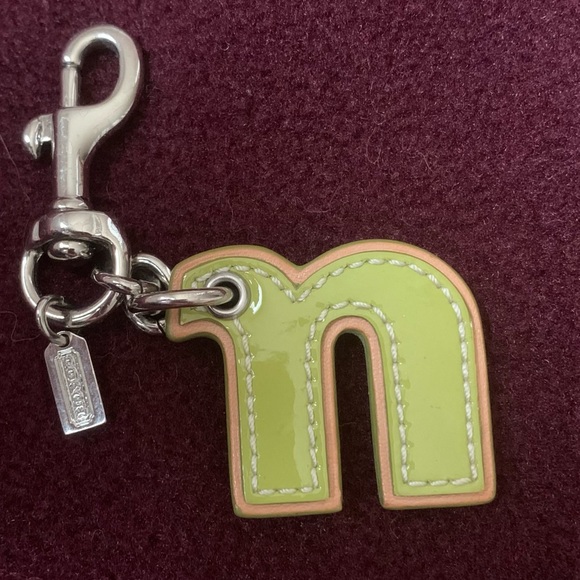 coach initial keychain n